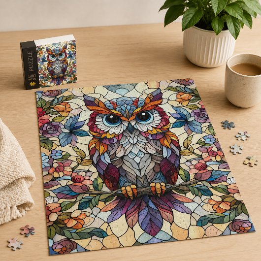 Puzzle Art de vitrail de hibou
