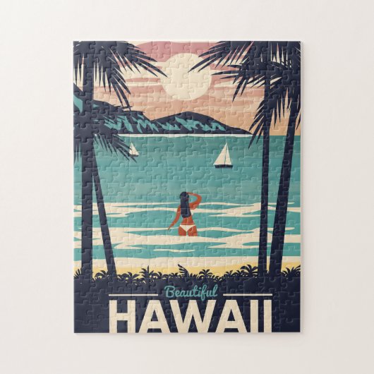 Puzzle Art de Voyage belle plage Hawaii (Vertical)