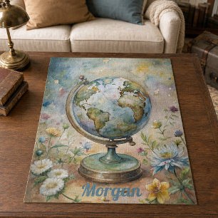 Puzzle Art de voyage personnalisé vintage mondial