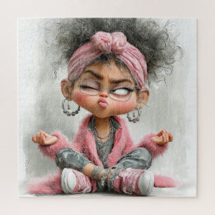 Puzzle Art de yoga drôle et impertinent