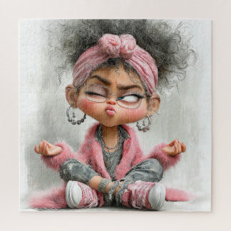 Puzzle Art de yoga drôle et impertinent
