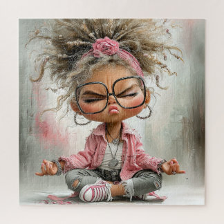 Puzzle Art de yoga drôle et impertinent