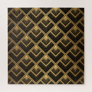 Puzzle Art Déco Black Gold : Géométrique