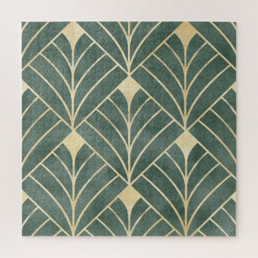 Puzzle Art déco d'or : Style Luxueux et sans couture (Vertical)