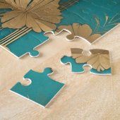 Puzzle Art Déco En Bleu Et Or (Côté)