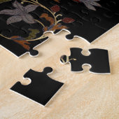 Puzzle Art Deco Flowers On Black (Côté)