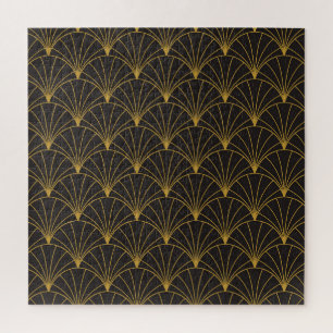 Puzzle Art Déco géométrique, vintage motif sans couture.