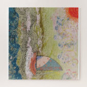 Puzzle Art Deco Sailboat (Horizontal)