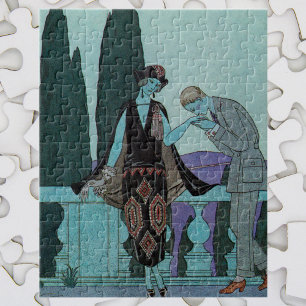 Puzzle Art Déco vintage La Villa d'Este par George Barbie
