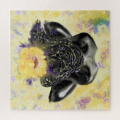 Puzzle Art - Détente et restauration - Femme et papillons (Horizontal)