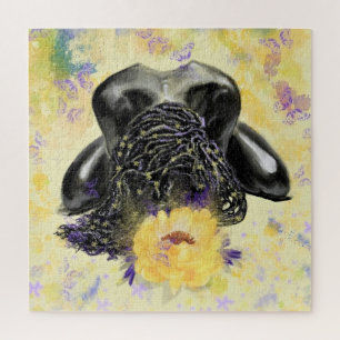 Puzzle Art - Détente et restauration - Femme et papillons