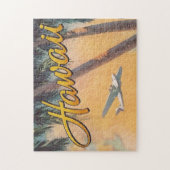 Puzzle Art d'illustration de voyage vintage Hawaii (Vertical)