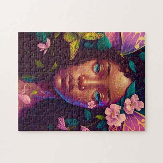 Puzzle Art d'Imaginaire Fée Noire Africain (Horizontal)