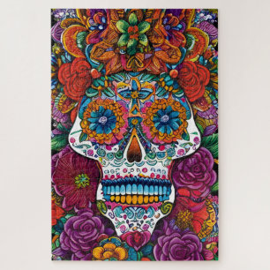 Puzzle Art du crâne de sucre - La beauté fascinante