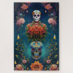 Puzzle Art du crâne de sucre - traditionnel Dia de los Mu