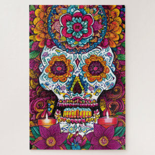 Puzzle Art du crâne de sucre - Traditions vives du Mexiqu