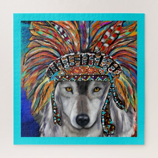 Puzzle Art du Loup Gris (Vertical)