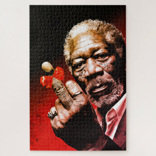 Puzzle Art du majeur avec un nœud rouge