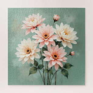 Puzzle Art Élégant Chrysanthème Rose