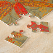 Puzzle Art en bambou terrestre Imprimer orange (Côté)