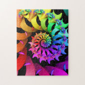 Puzzle Art en spirale de fractale d'arc-en-ciel (Vertical)