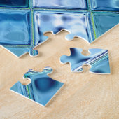 Puzzle Art en verre turquoise de tuile de mosaïque (Côté)