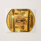 Puzzle Art Ethnique Africain d'or Imprimer (Horizontal)