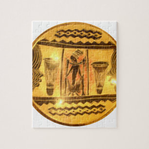 Puzzle Art Ethnique Africain d'or Imprimer