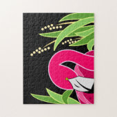 Puzzle Art Flamant rose rose Abstrait (Vertical)