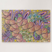 Puzzle Art floral abstrait zen doodle complexe (Horizontal)