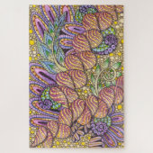 Puzzle Art floral abstrait zen doodle complexe (Vertical)