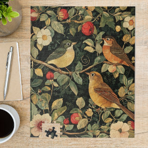 Puzzle Art floral oiseaux vintage William Morris