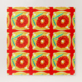 Puzzle Art floral orangé (Horizontal)