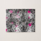 Puzzle Art floral rose et gris (Horizontal)
