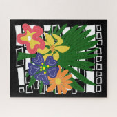 Puzzle Art floral tropical gras (Horizontal)