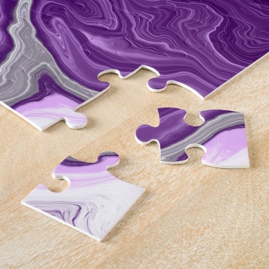 Puzzle Art fluide en marbre violet (Côté)