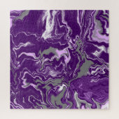 Puzzle Art fluide en marbre violet (Vertical)
