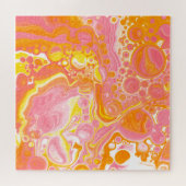 Puzzle Art fluide rose et orange (Horizontal)