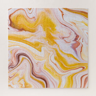 Puzzle Art fluide : texture abstraite irisée.