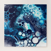 Puzzle Art fluides bleu et Marbre blanc (Horizontal)