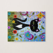 Puzzle Art folklorique Abstrait : Charming Black and Whit (Horizontal)