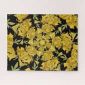 Puzzle Art fractal azaléen jaune et noir (Horizontal)
