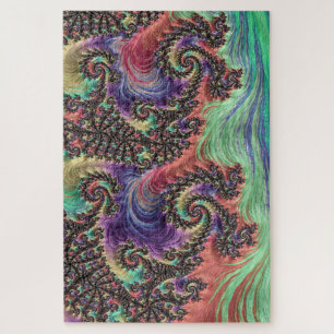 Puzzle Art fractal couleur ton joyau Hippie bohème