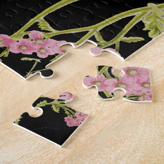 Puzzle Art fractal d'Achille rose et noir (Côté)