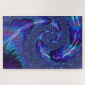 Puzzle Art fractal en spirale psychédélique vibrant audac (Horizontal)