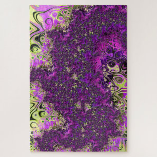 Puzzle Art fractal funky groovy coloré et audacieux