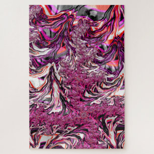Puzzle Art fractal funky psychédélique vibrant déroutant