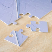 Puzzle Art fractal moderne abstrait bleu lavande (Côté)
