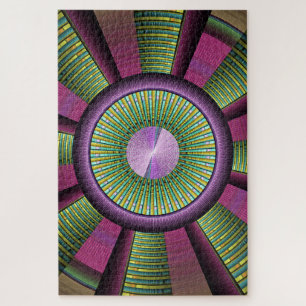 Puzzle Art Fractal Moderne Rond Et Coloré
