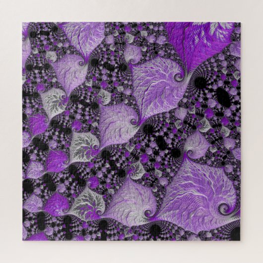 Puzzle Art fractal monochrome violet (Vertical)